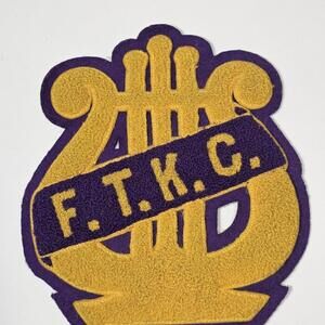 Vintage F.T.K.C High School Letterman Jacket Patch JHS Marching Band Purple YLW